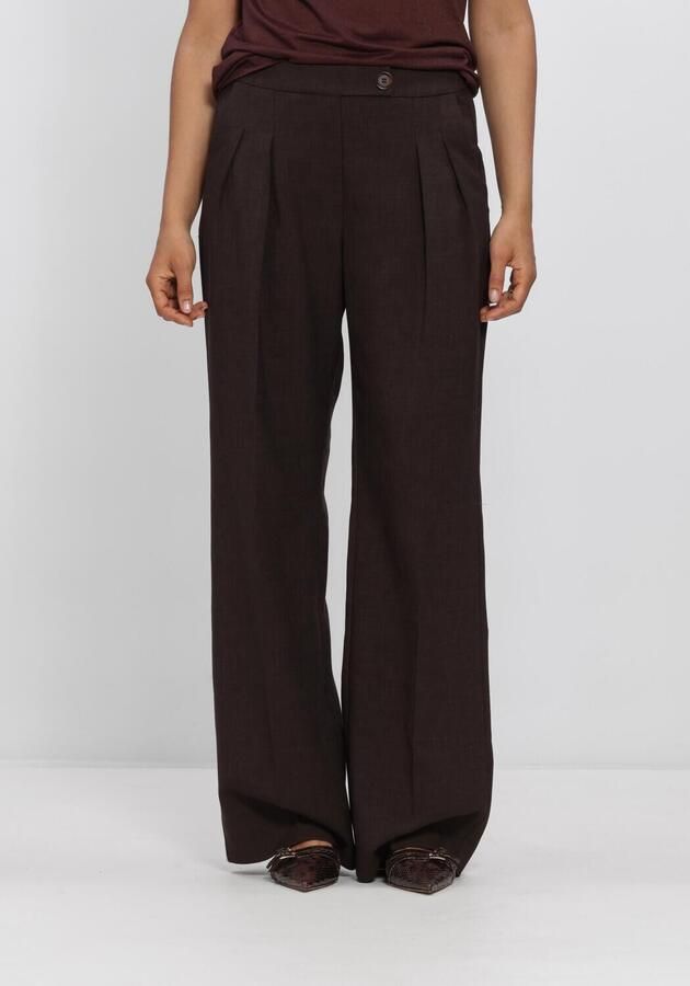 AIMEE THE LABEL Dames Broeken Oceanw6 Trousers Bruin
