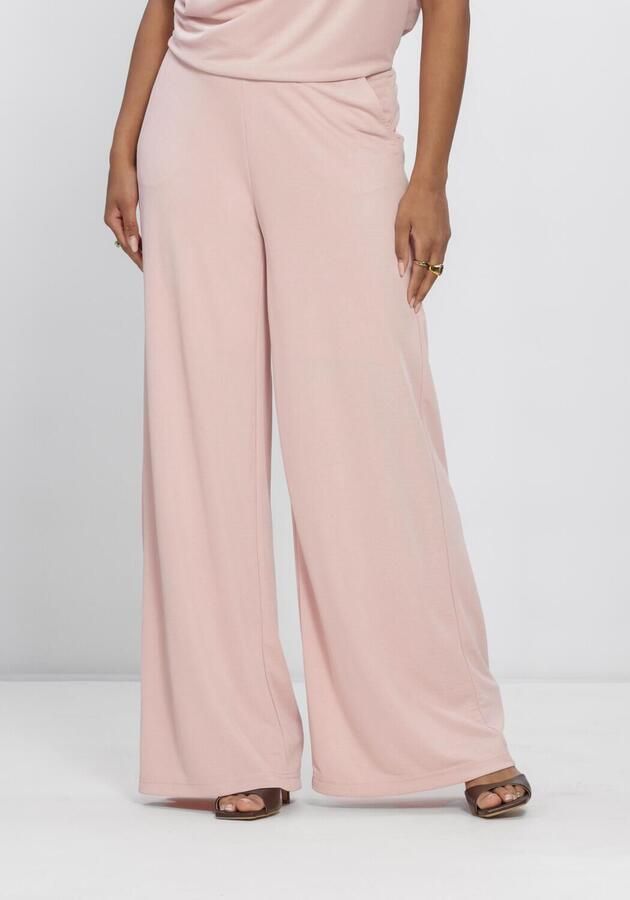 AIMEE THE LABEL Dames Broeken Rileyh6 Trousers Lichtroze