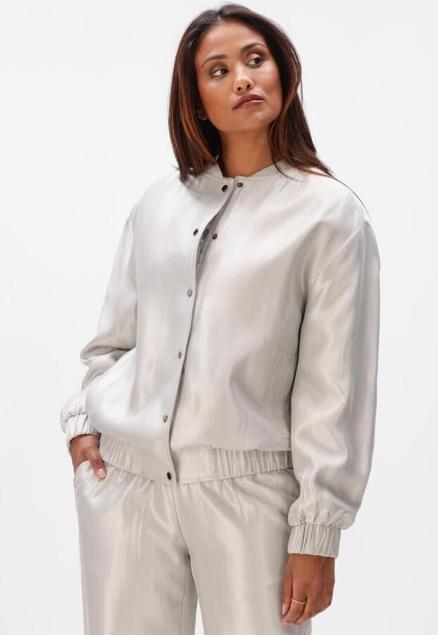 AIMEE THE LABEL Dames Jassen Joy Bomber Jacket Lichtgrijs