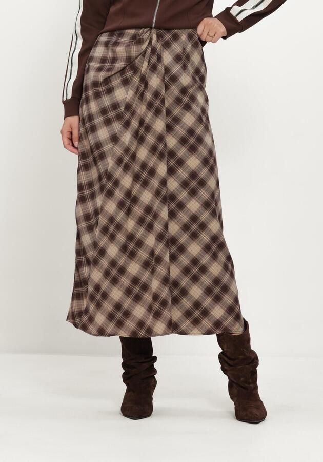 AIMEE THE LABEL Dames Rokken Havanaw6 Check Skirt Bruin