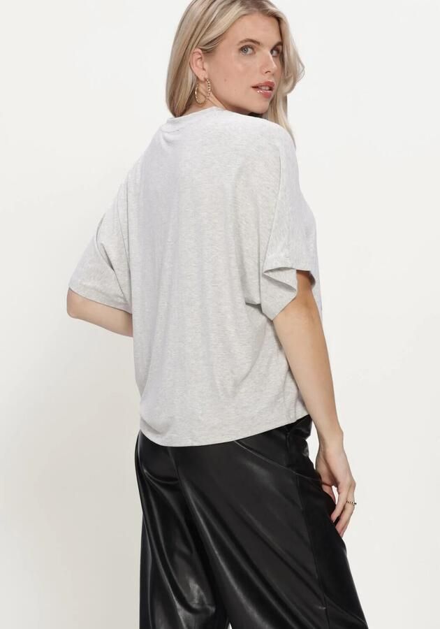 AIMEE THE LABEL Dames Tops & T-shirts Elaraw6 Shirt Lichtgrijs - Foto 2