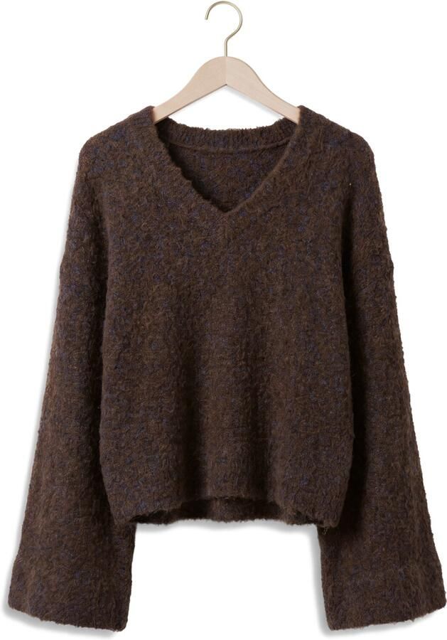 AIMEE THE LABEL Dames Truien & Vesten Clippow6 Knitted Sweater Bruin - Foto 4