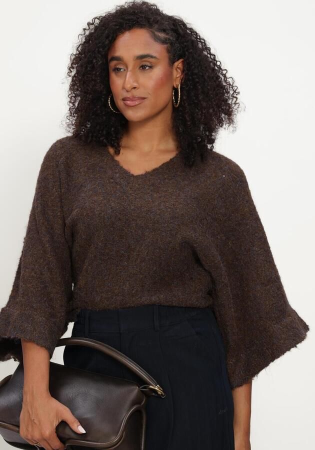 AIMEE THE LABEL Dames Truien & Vesten Clippow6 Knitted Sweater Bruin - Foto 3