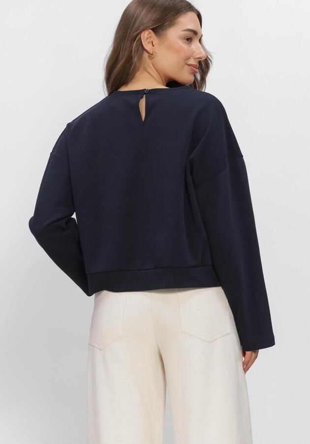 AIMEE THE LABEL Dames Truien & Vesten Elanss6 Sweater With Embroidery Donkerblauw - Foto 3