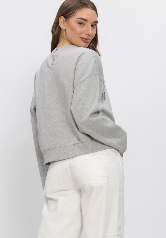 AIMEE THE LABEL Dames Truien & Vesten Elanss6 Sweater With Embroidery Grijs - Foto 3