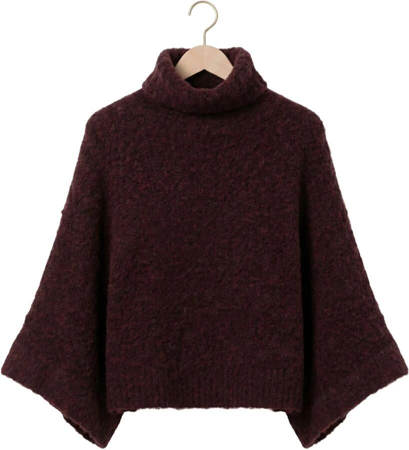 AIMEE THE LABEL Dames Truien & Vesten Namibiaw6 Knitted Sweater Bordeaux - Foto 2