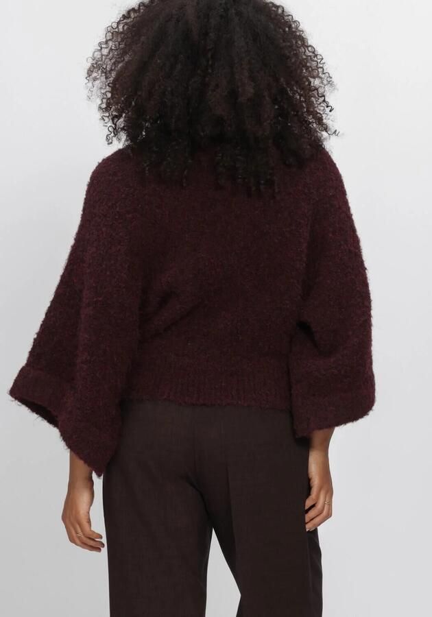 AIMEE THE LABEL Dames Truien & Vesten Namibiaw6 Knitted Sweater Bordeaux - Foto 3