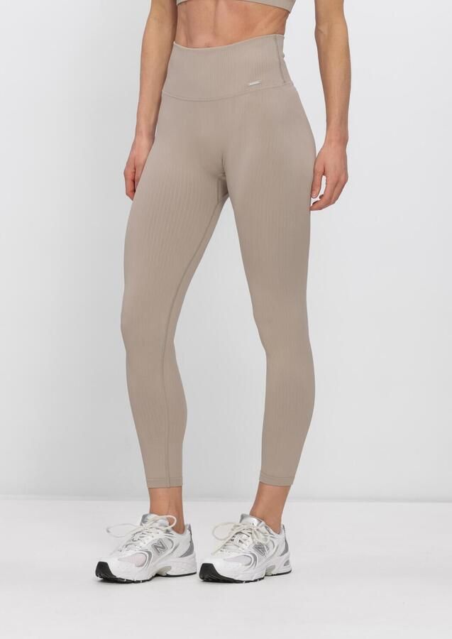 AIM'N Dames Broeken Ribbed Seamless Tights Beige