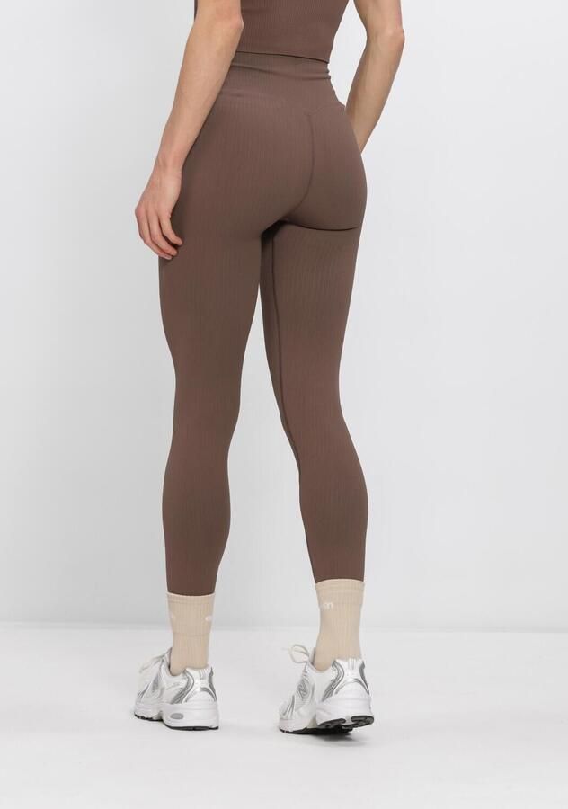 AIM'N Dames Broeken Ribbed Seamless Tights Bruin - Foto 2