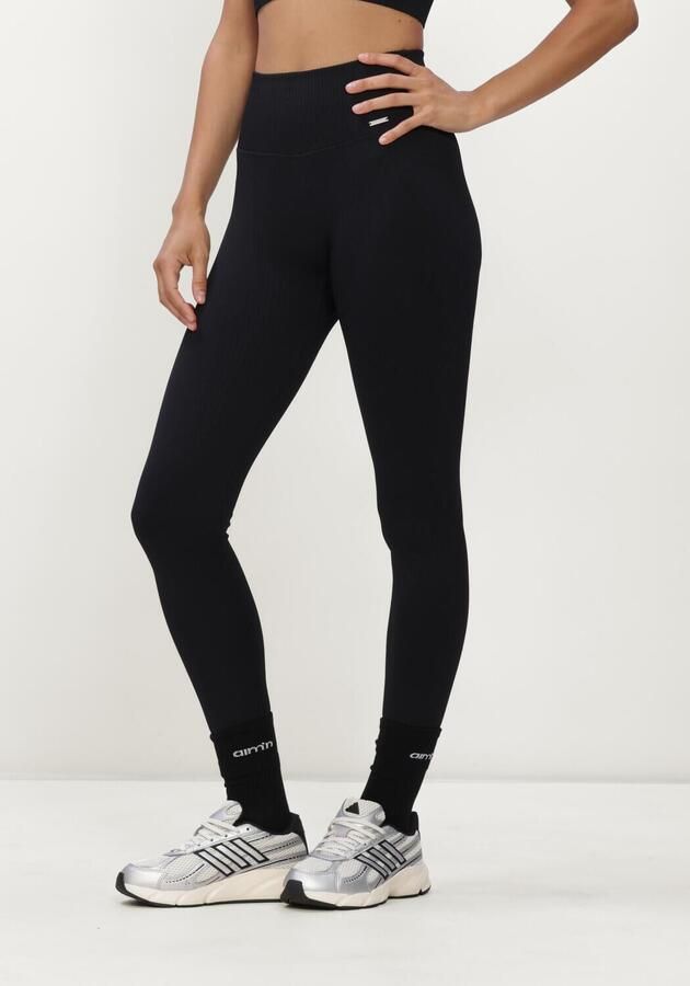 Aim'n Ribbed Seamless Tights women Leggings zwart Maat M Kleding