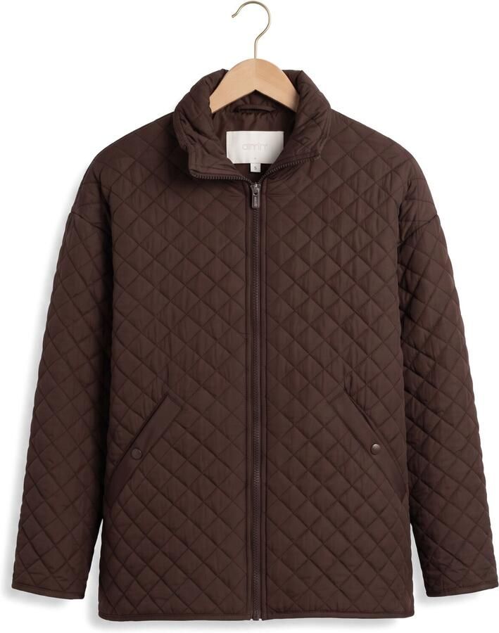 AIM'N Dames Jassen Oversized Quilted Jacket Bruin - Foto 2