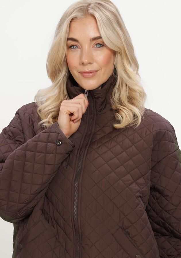 AIM'N Dames Jassen Oversized Quilted Jacket Bruin - Foto 4