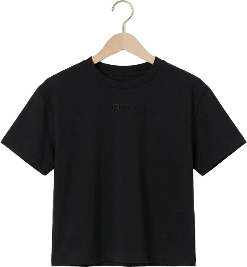AIM'N Dames Tops & T-shirts Boxy T-shirt Zwart - Foto 2