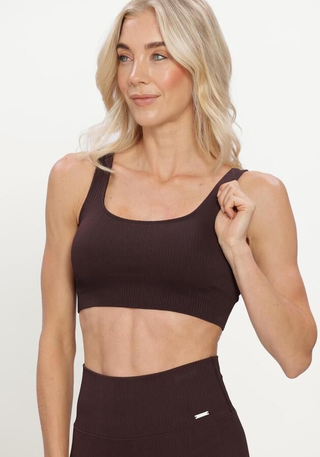 AIM'N Dames Tops & T-shirts Ribbed Seamless Bra Bruin - Foto 4
