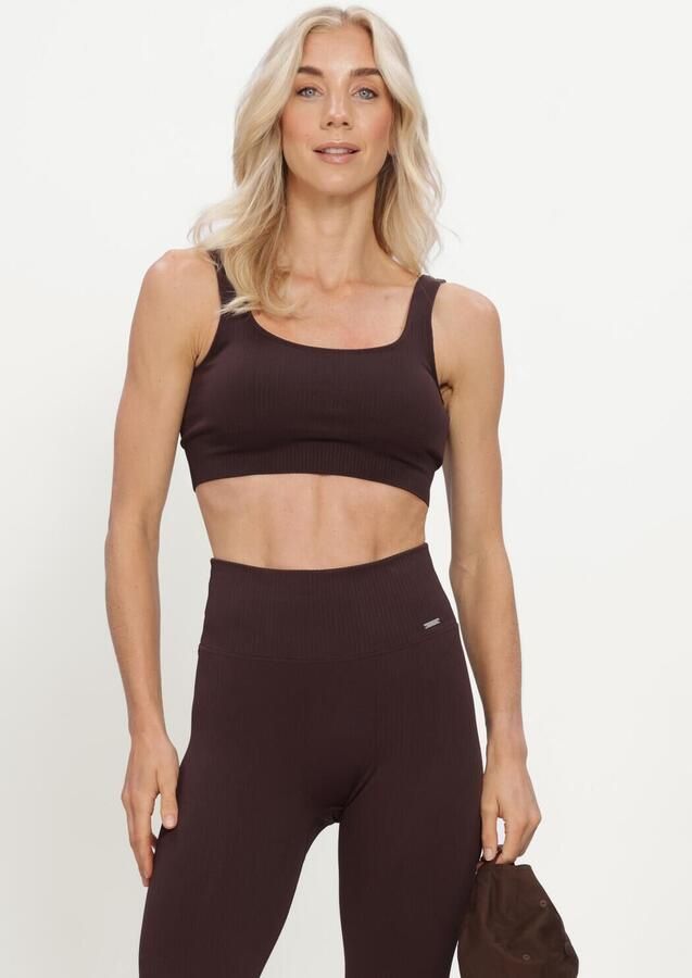 AIM'N Dames Tops & T-shirts Ribbed Seamless Bra Bruin