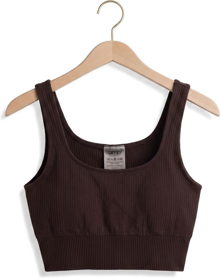 AIM'N Dames Tops & T-shirts Ribbed Seamless Bra Bruin - Foto 2