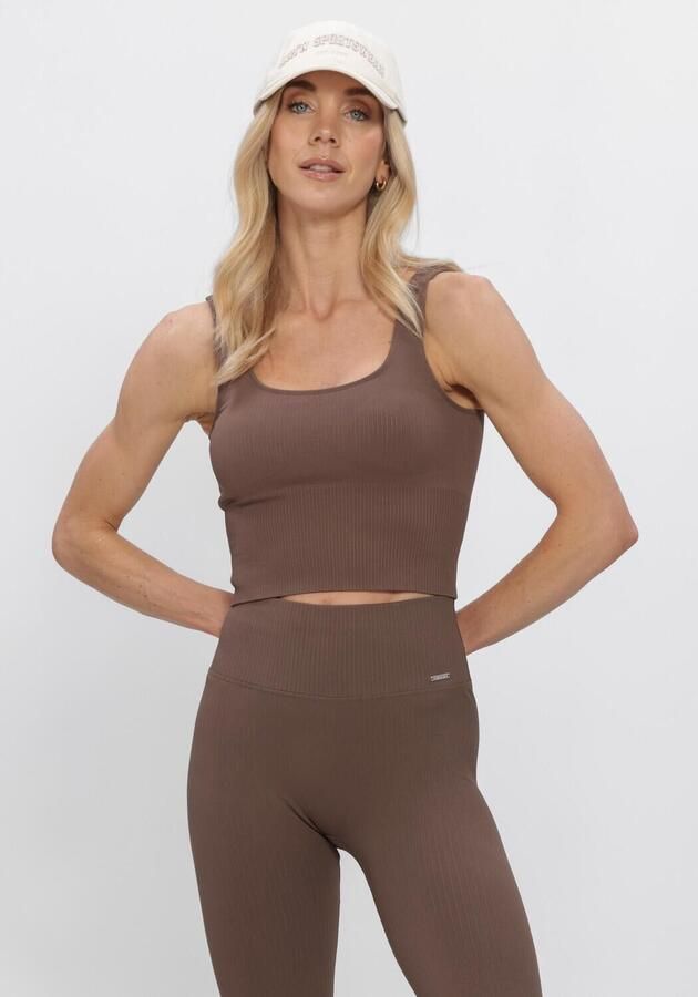 AIM'N Dames Tops & T-shirts Ribbed Seamless Shaping Bralette Bruin
