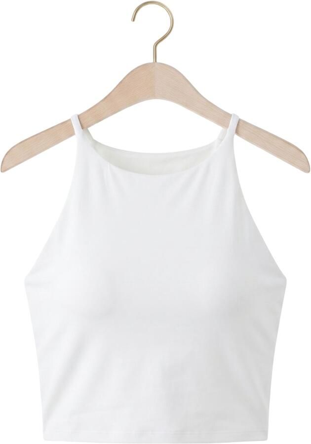AIM'N Dames Tops & T-shirts Sense Halter Bralette Wit - Foto 3