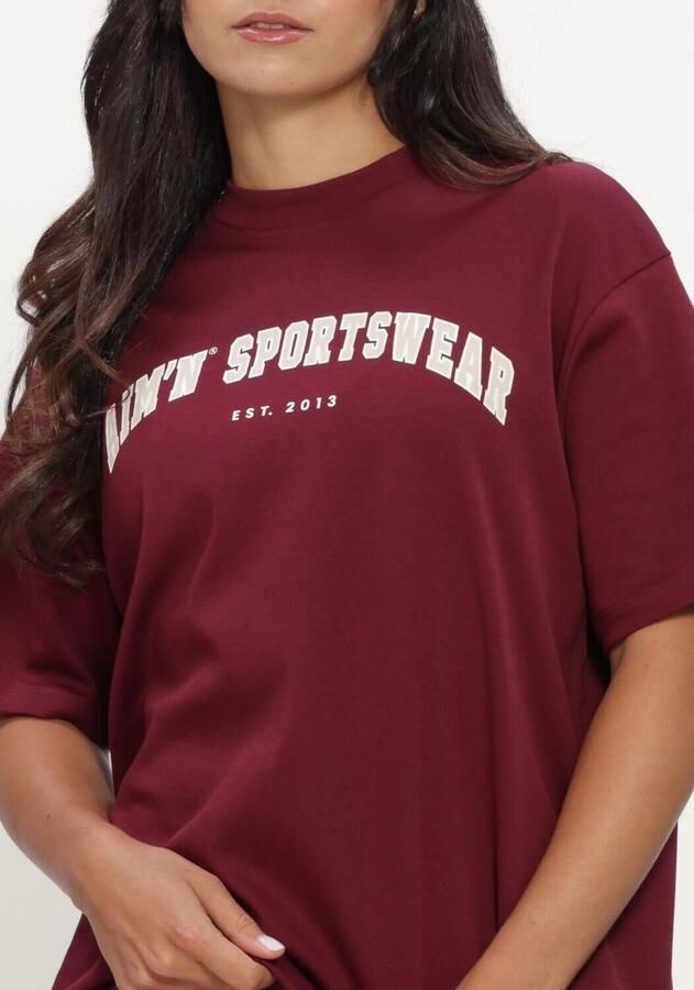 AIM'N Dames Tops & T-shirts Varsity Boyfriend T-shirt Bordeaux - Foto 3