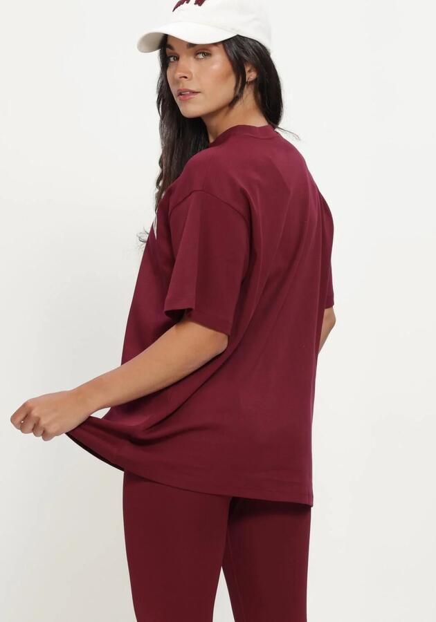 AIM'N Dames Tops & T-shirts Varsity Boyfriend T-shirt Bordeaux - Foto 4