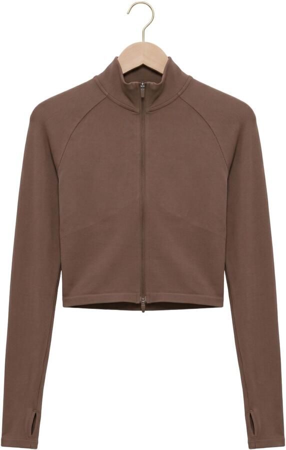 AIM'N Dames Truien & Vesten Shape Seamless Zip Jacket Bruin - Foto 4