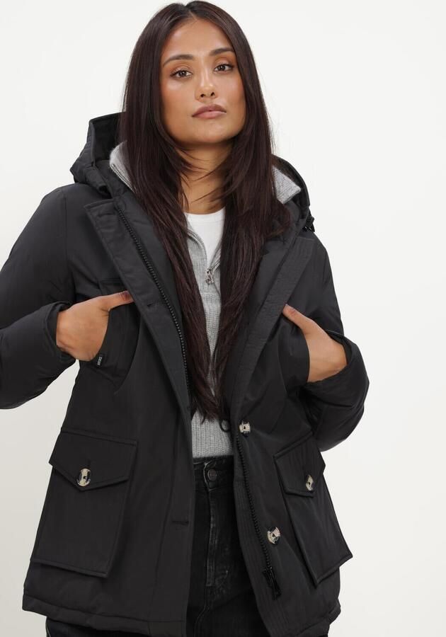 Airforce gewatteerde winterjas 4 POCKET PARKA zwart