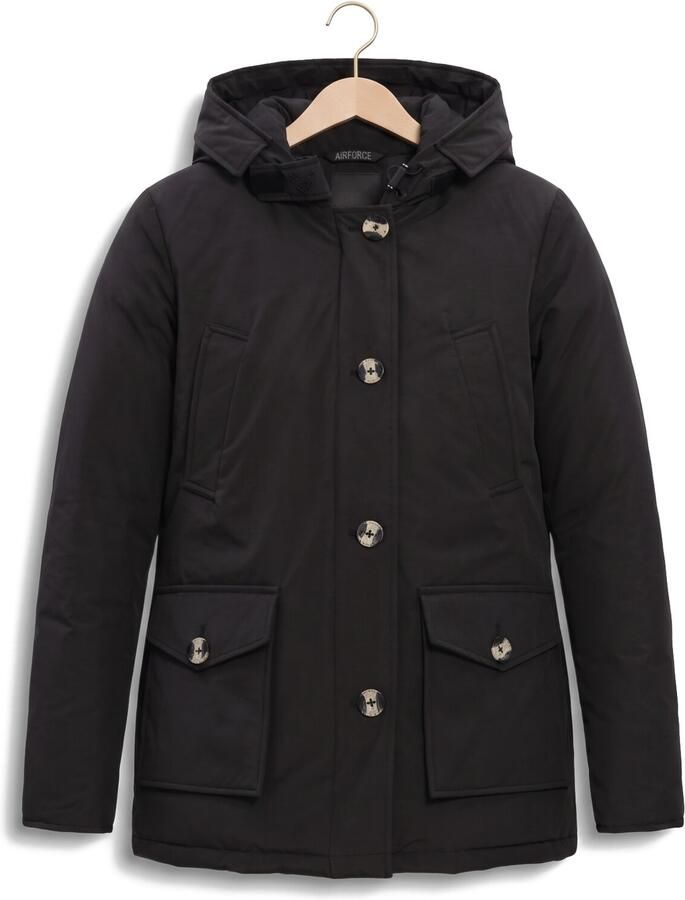 Airforce gewatteerde winterjas 4 POCKET PARKA zwart - Foto 2