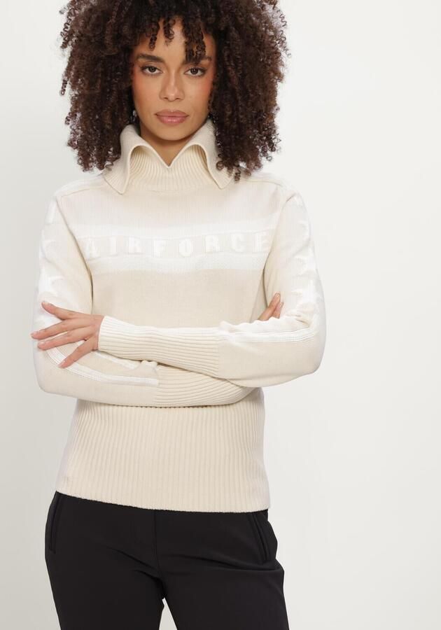AIRFORCE Dames Truien & Vesten Eldora Mountain Knit Beige - Foto 3
