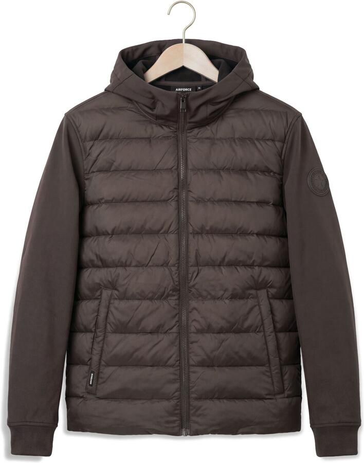 AIRFORCE Heren Jassen Hooded Cove Jacket Bruin - Foto 2