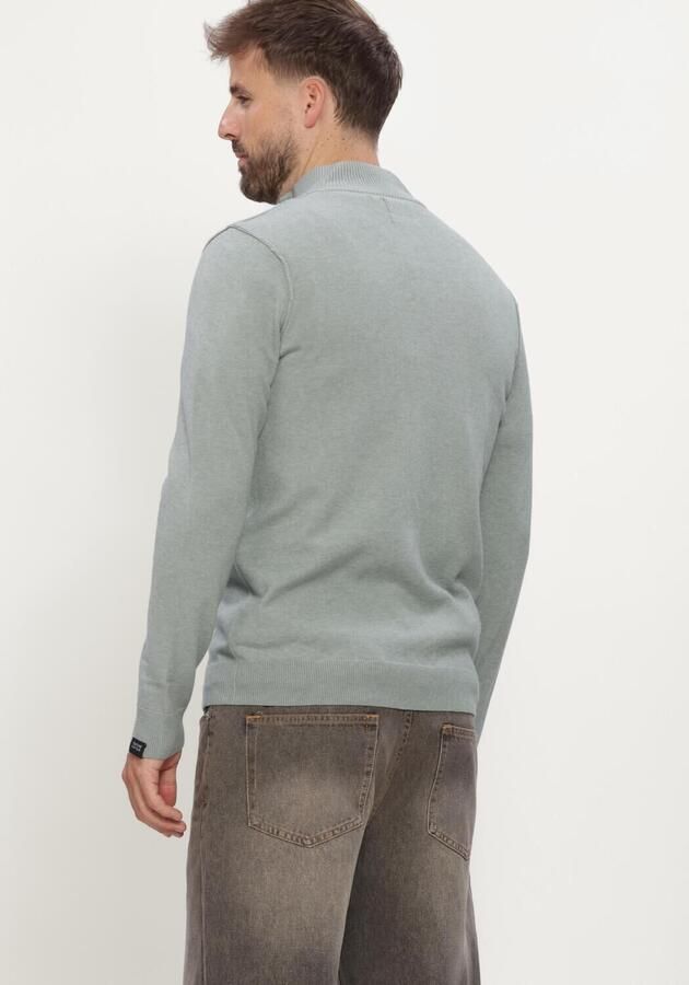 BUTCHER OF BLUE Heren Truien & Vesten Clifden Halfzip Groen - Foto 2