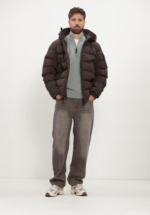 BUTCHER OF BLUE Heren Truien & Vesten Clifden Halfzip Groen - Foto 4