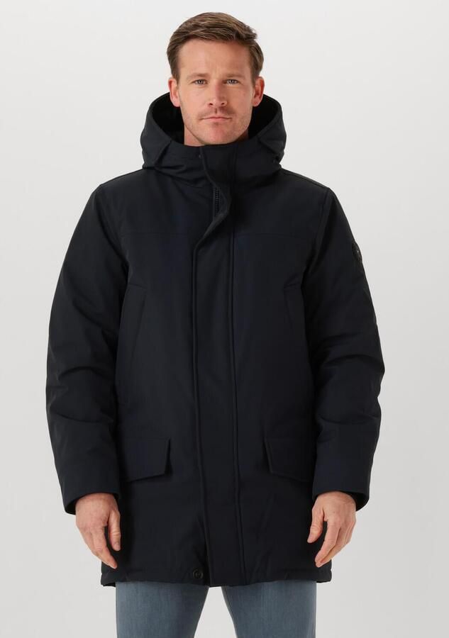 Airforce Snow winterjas donkerblauw effen rits slim fit