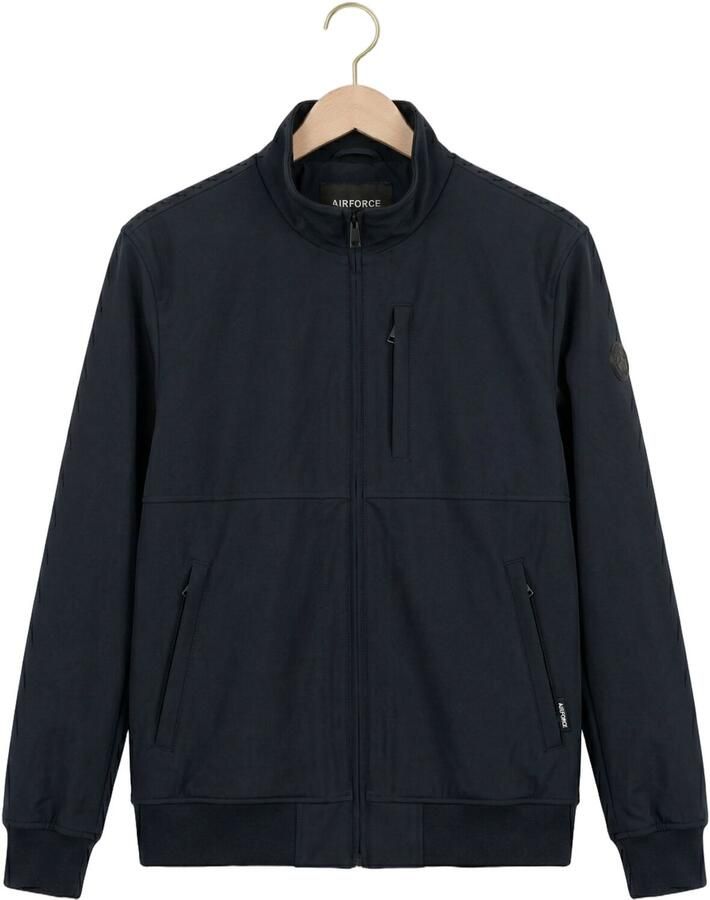 Airforce Softshell zomerjas donkerblauw effen rits slim fit - Foto 2
