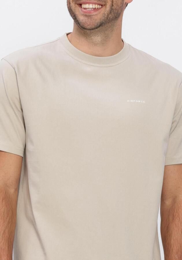 AIRFORCE Heren Polo's & T-shirts Basic T-shirt Beige - Foto 4