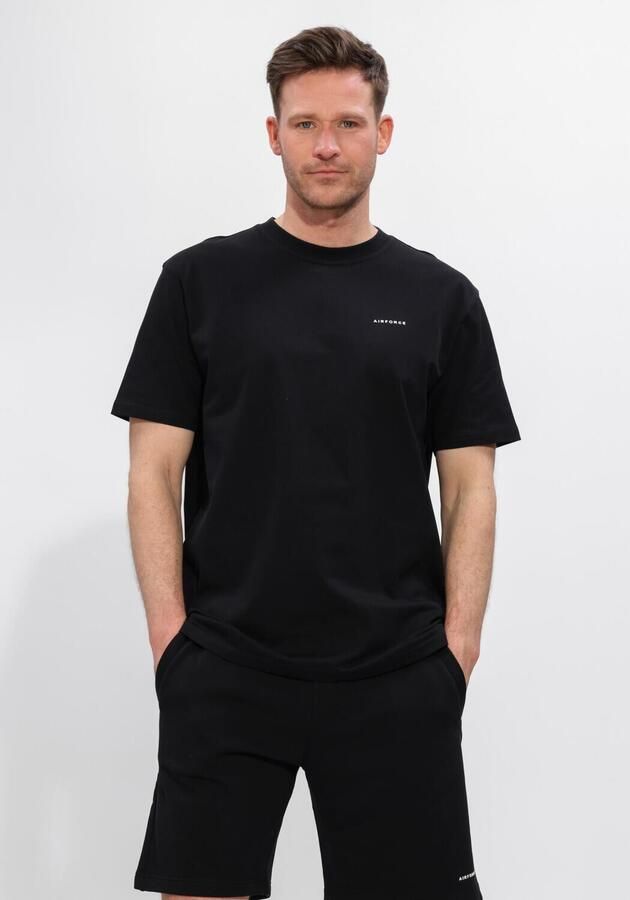 AIRFORCE Heren Polo's & T-shirts Basic T-shirt Zwart