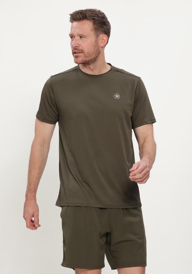 AIRFORCE Heren Polo's & T-shirts Easton Sport T-shirt Khaki