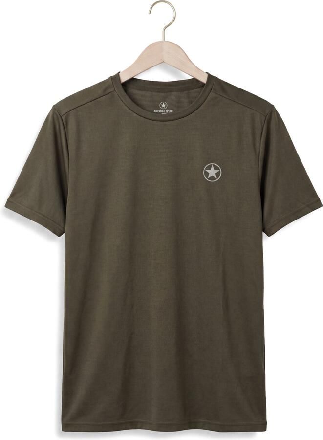 AIRFORCE Heren Polo's & T-shirts Easton Sport T-shirt Khaki - Foto 2