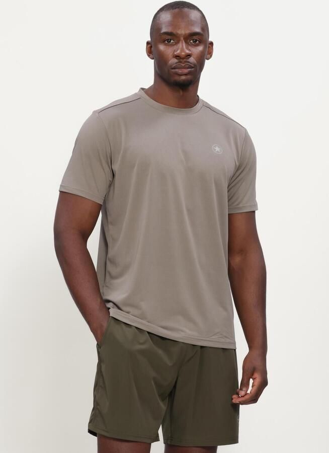 AIRFORCE Heren Polo's & T-shirts Easton Sport T-shirt Taupe