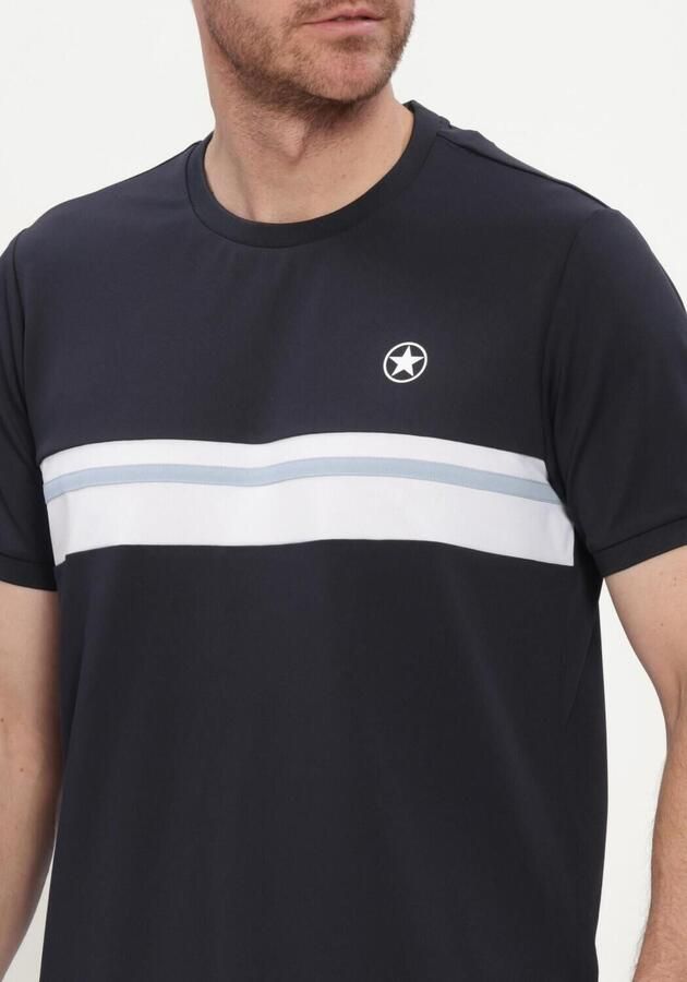 AIRFORCE Heren Polo's & T-shirts Nova Stipe T-shirt Donkerblauw - Foto 4