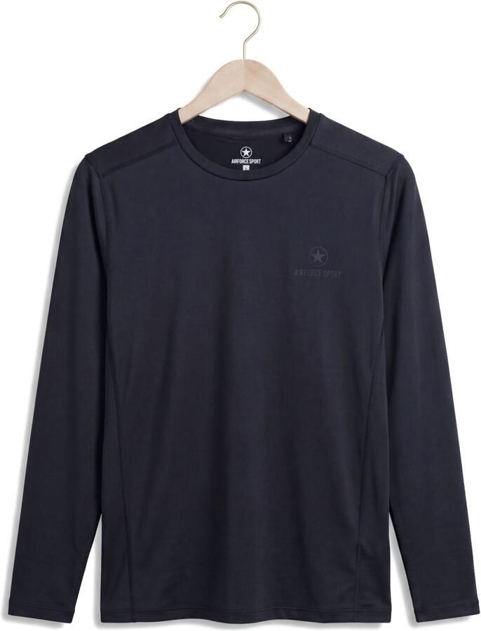 AIRFORCE Heren Polo's & T-shirts Performance Light Thermo Longsleeve Donkerblauw - Foto 2