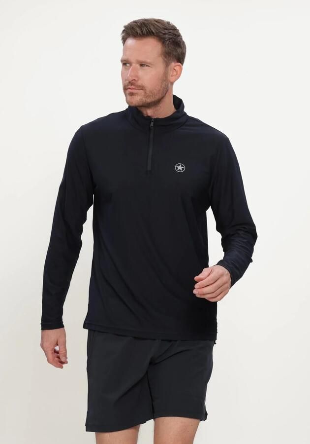 AIRFORCE Heren Truien & Vesten Parker Quarter Zip Sport Shirt Donkerblauw