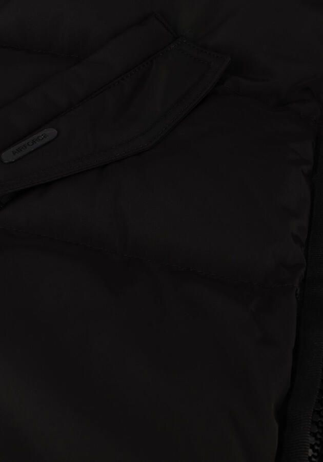 Airforce Zwarte Gewatteerde Jas Frg0623