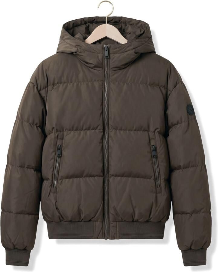 Airforce katoenen pufferjas donkerbruin