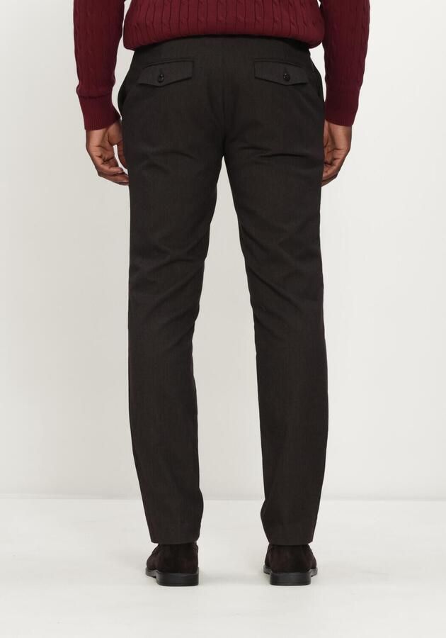 Alberto Lou Chino Flanel Herringbone Bruin - Foto 4