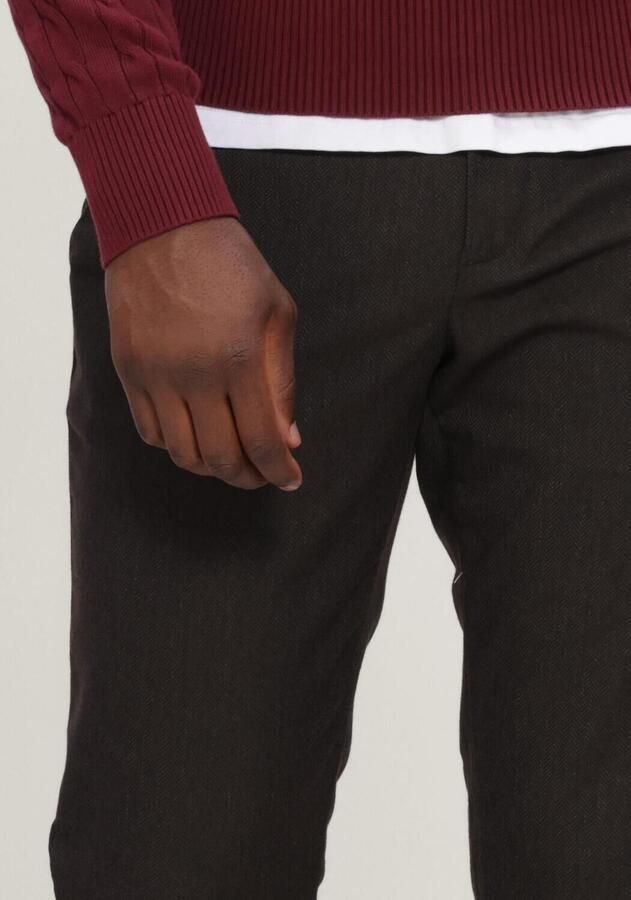 Alberto Lou Chino Flanel Herringbone Bruin - Foto 3