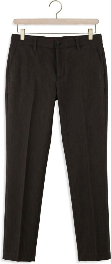 Alberto Broek Lou Chino Flanel Herringbone Bruin - Foto 4