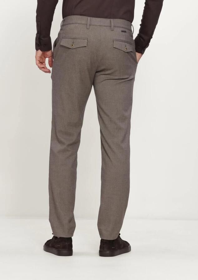 Alberto Broek Lou Chino Flanel Herringbone Bruin - Foto 2