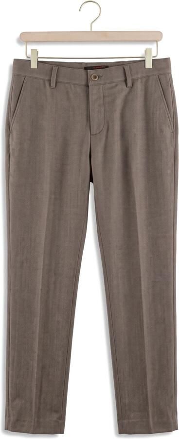 Alberto Broek Lou Chino Flanel Herringbone Bruin - Foto 4