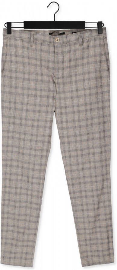 Alberto Rob Chino Linnen Ruit Beige