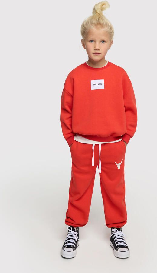 ALIX MINI Jongens Broeken Knitted Sweat Pants Rood